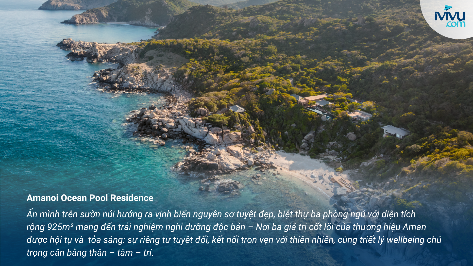 Villa Amanoi Ninh Thuận hướng vịnh Vĩnh Hy