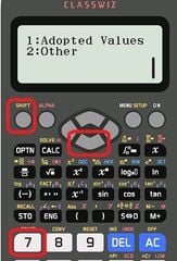 Cách viết chữ t thường trên Casio FX-580VNX