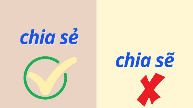 Chia sẻ là từ đúng chính tả tiếng Việt